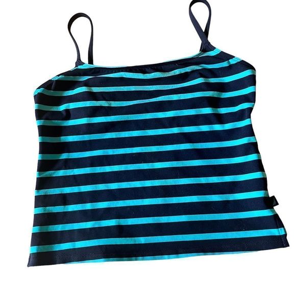 Nautica Swim Top two tone Navy/Turquoise Sz 10 - Picture 1 of 5